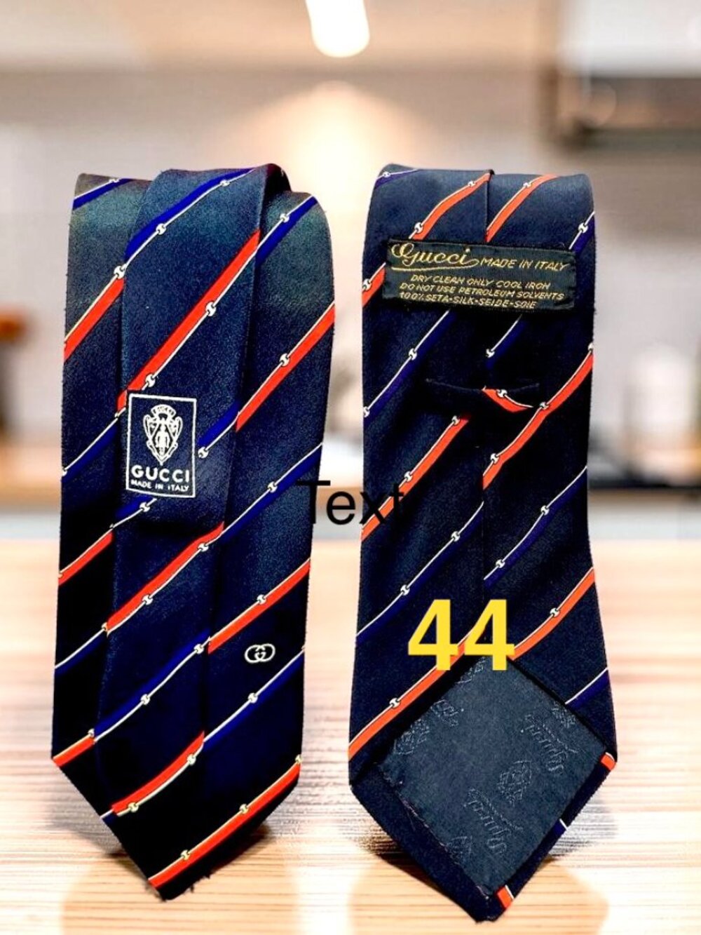 4: GUCCI Classic Neck-Ties 100% Silk Bue Black Brudendy Striped (Select 1)